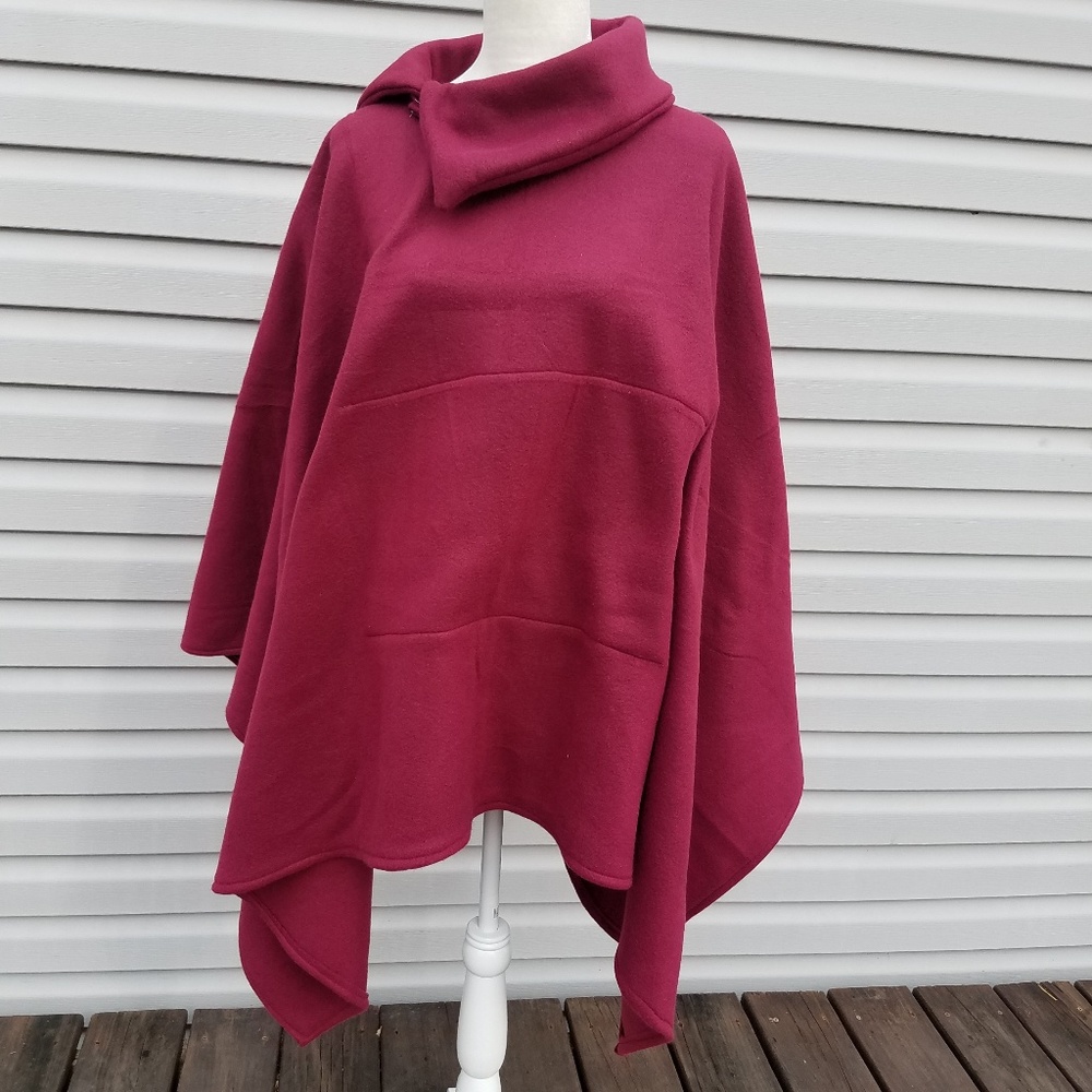 Fleece poncho home made